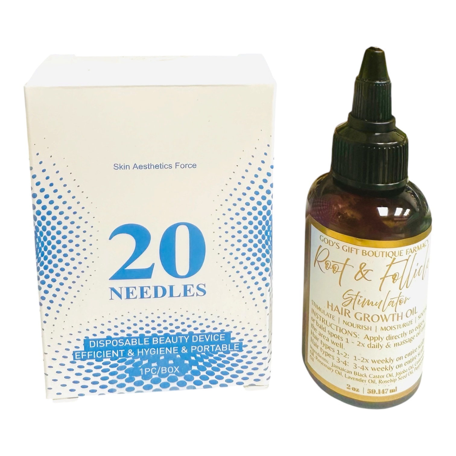 Root and Follicle Stimulator with Stamp